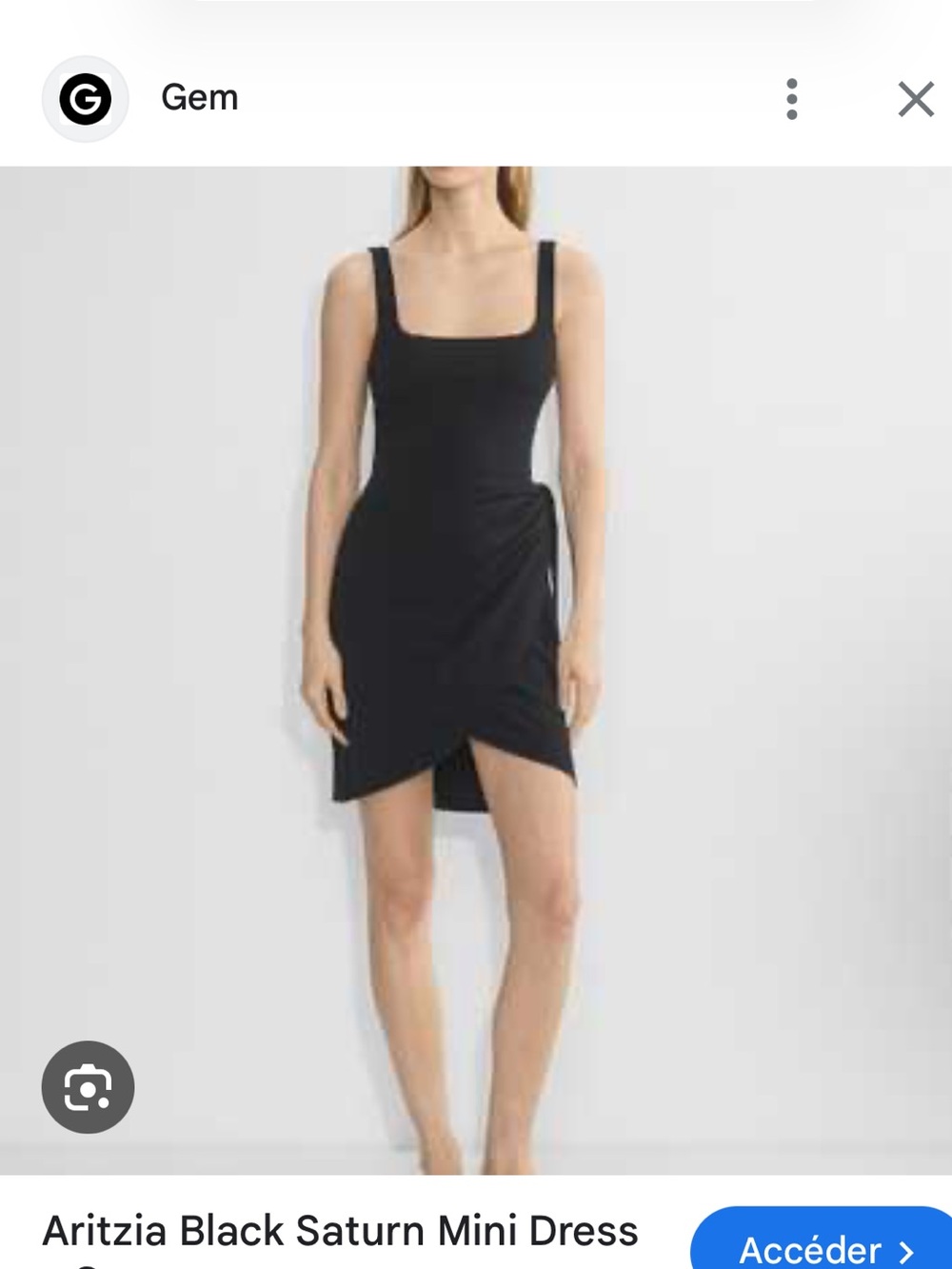 Wilfred Saturn Black Square-Neck Mini Dress (never worn)